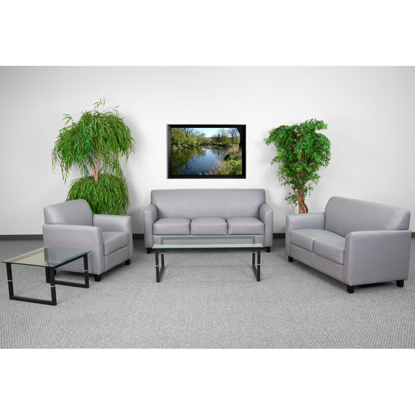 SINGLEWAVE Diplomat Series Reception Set in Gray LeatherSoft