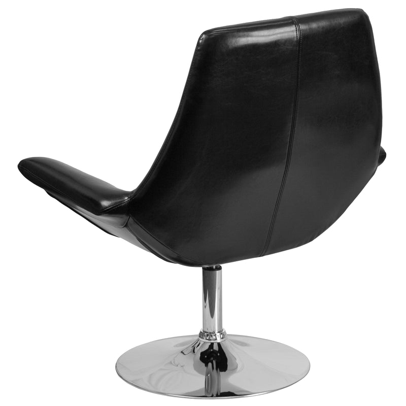 SINGLEWAVE Sabrina Series Black LeatherSoft Side Reception Chair