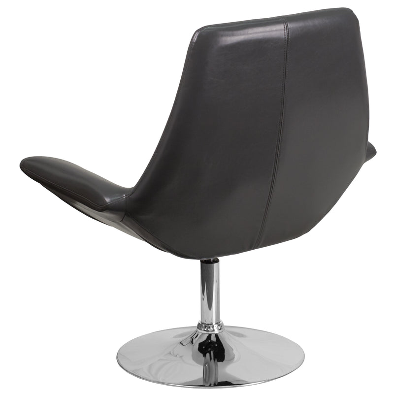 SINGLEWAVE Sabrina Series Gray LeatherSoft Side Reception Chair