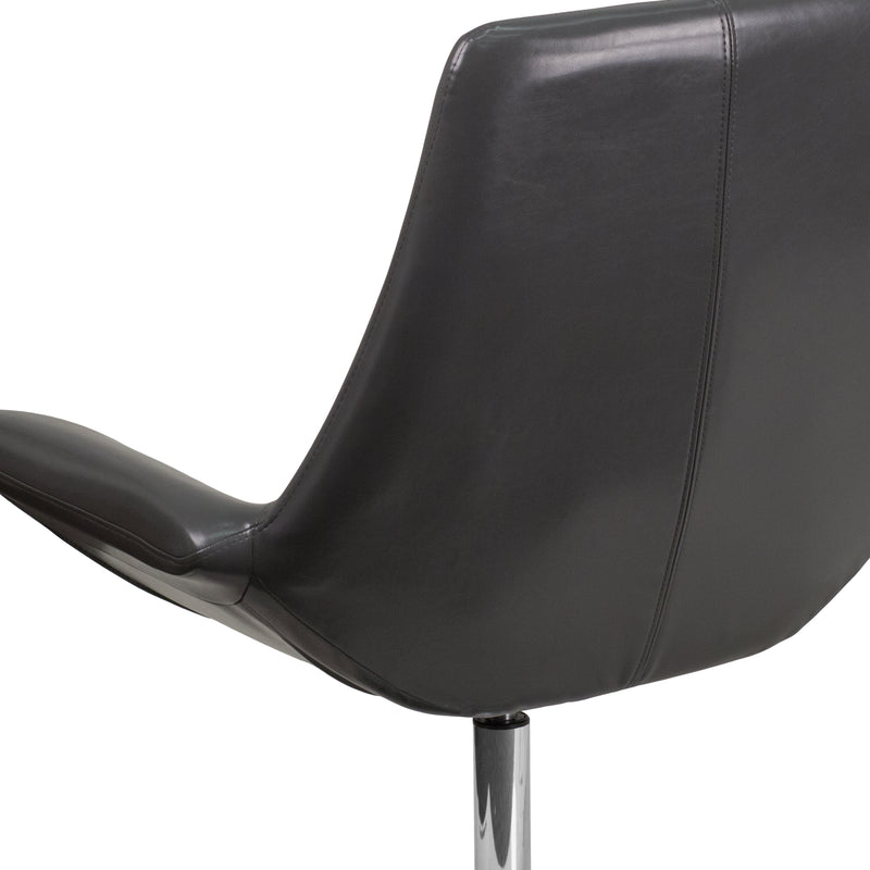 SINGLEWAVE Sabrina Series Gray LeatherSoft Side Reception Chair