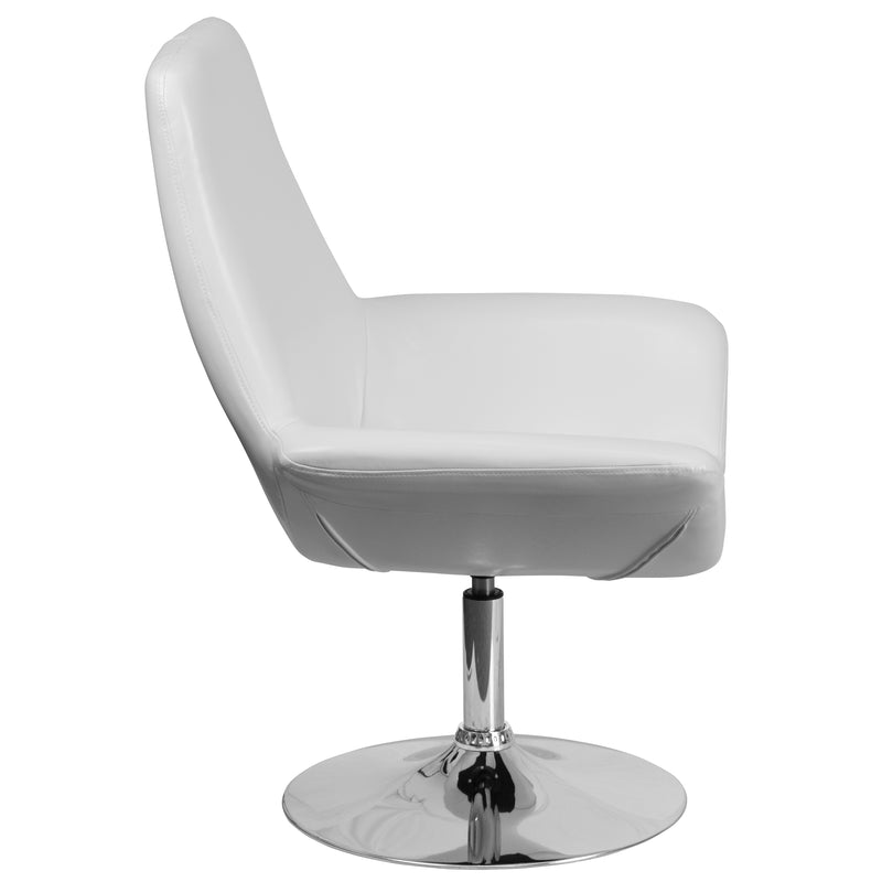 SINGLEWAVE Sabrina Series White LeatherSoft Side Reception Chair