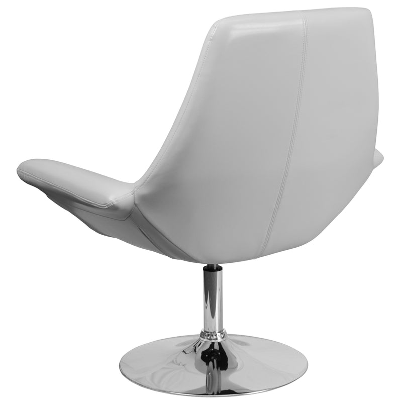 SINGLEWAVE Sabrina Series White LeatherSoft Side Reception Chair