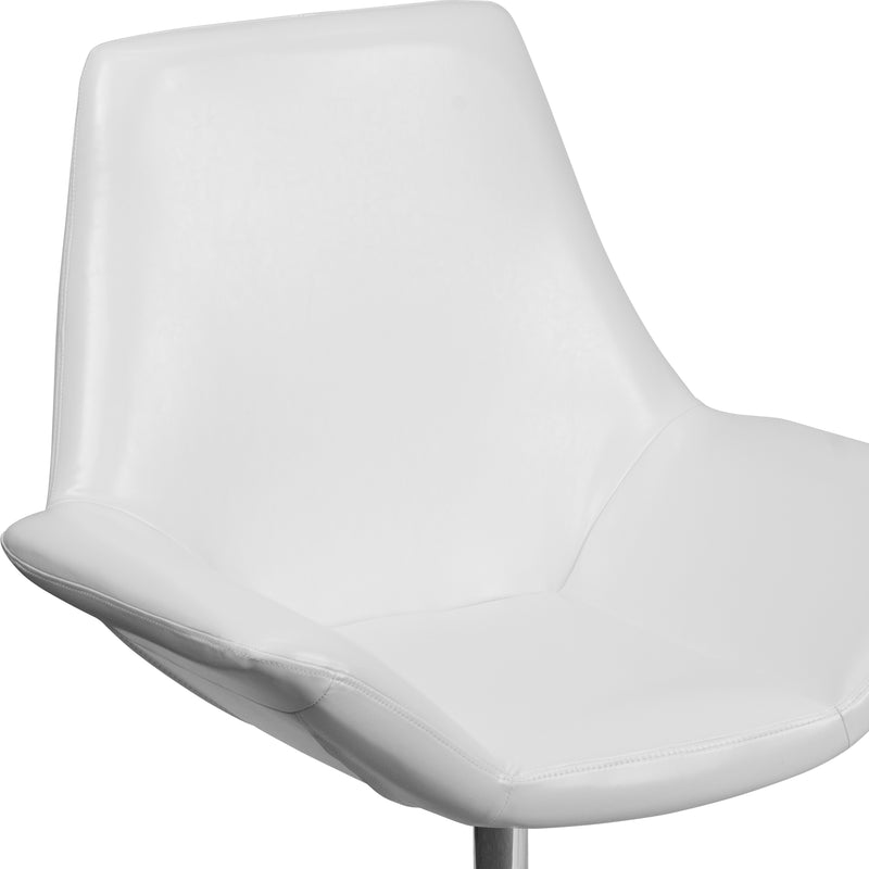 SINGLEWAVE Sabrina Series White LeatherSoft Side Reception Chair