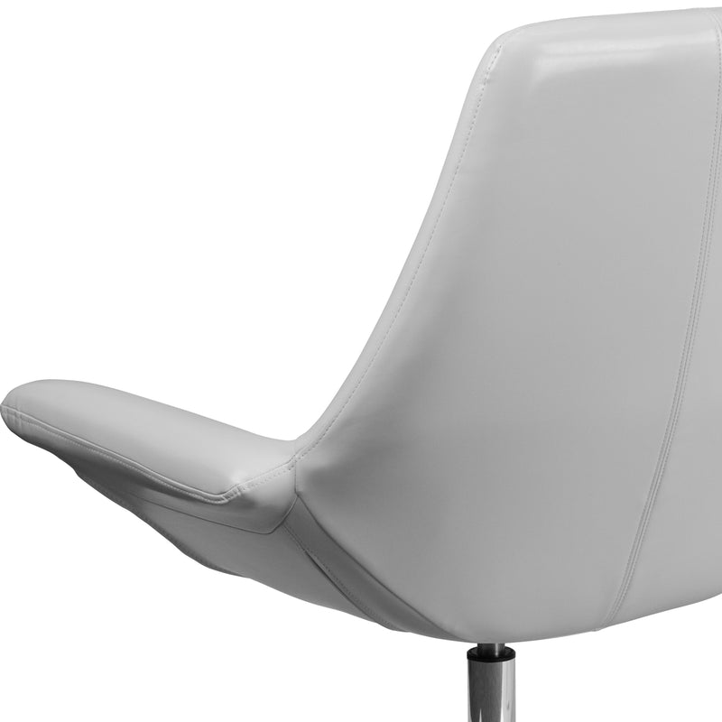 SINGLEWAVE Sabrina Series White LeatherSoft Side Reception Chair