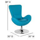 Egg Series Aqua Fabric Side Reception Chair