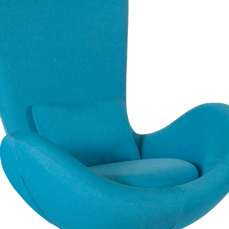 Egg Series Aqua Fabric Side Reception Chair