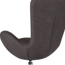 Egg Series Dark Gray Fabric Side Reception Chair