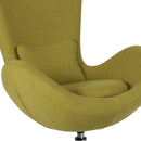 Egg Series Green Fabric Side Reception Chair