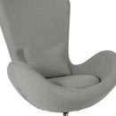 Egg Series Light Gray Fabric Side Reception Chair