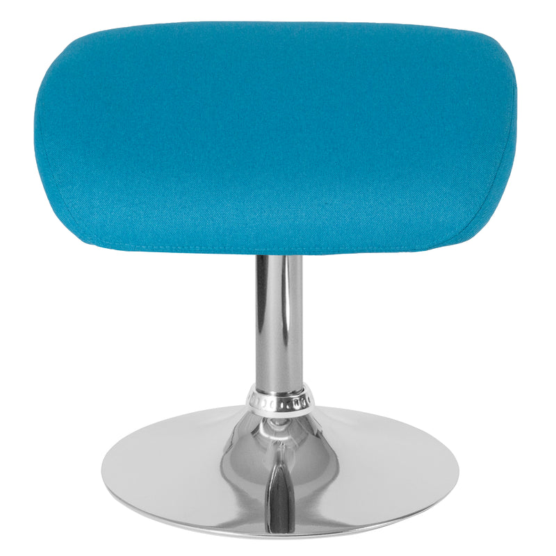 Egg Series Aqua Fabric Ottoman