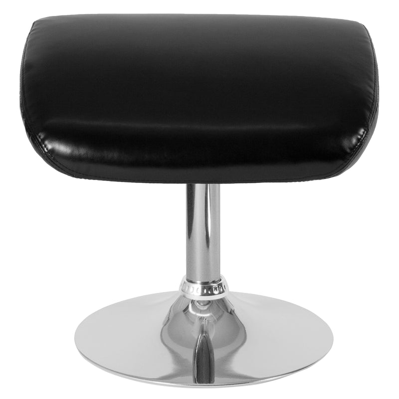 Egg Series Black LeatherSoft Ottoman