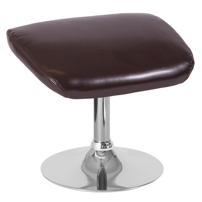 Egg Series Brown LeatherSoft Ottoman