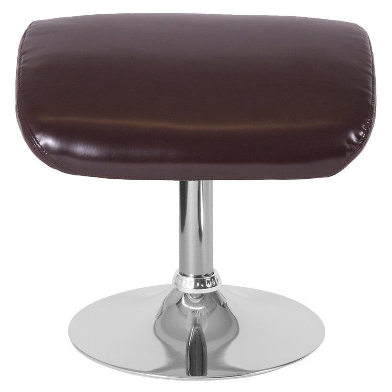 Egg Series Brown LeatherSoft Ottoman