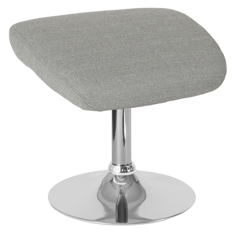 Egg Series Light Gray Fabric Ottoman