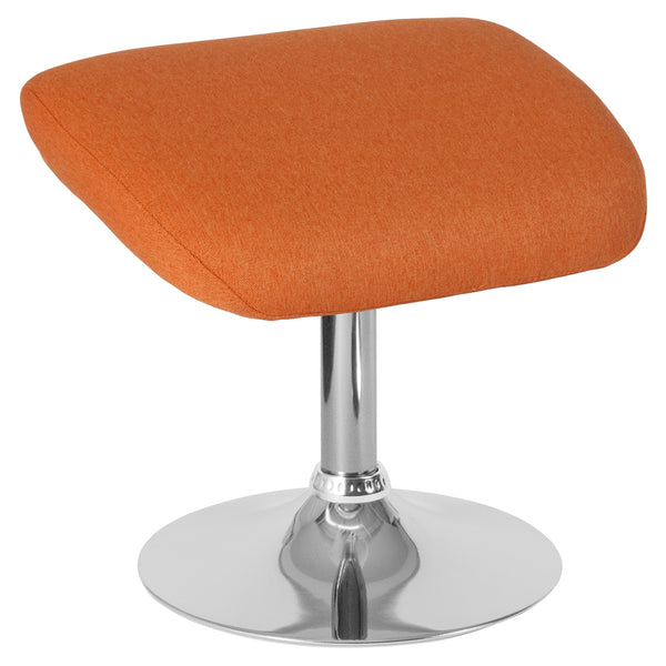 Egg Series Orange Fabric Ottoman