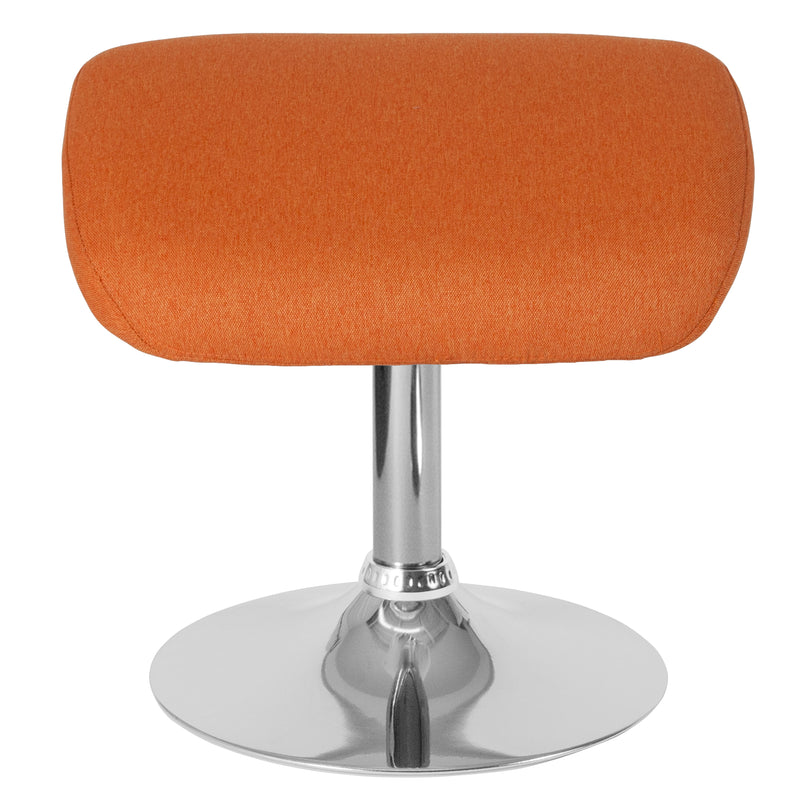 Egg Series Orange Fabric Ottoman