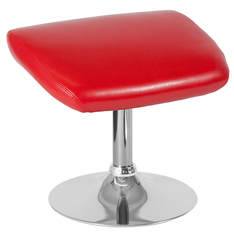 Egg Series Red LeatherSoft Ottoman