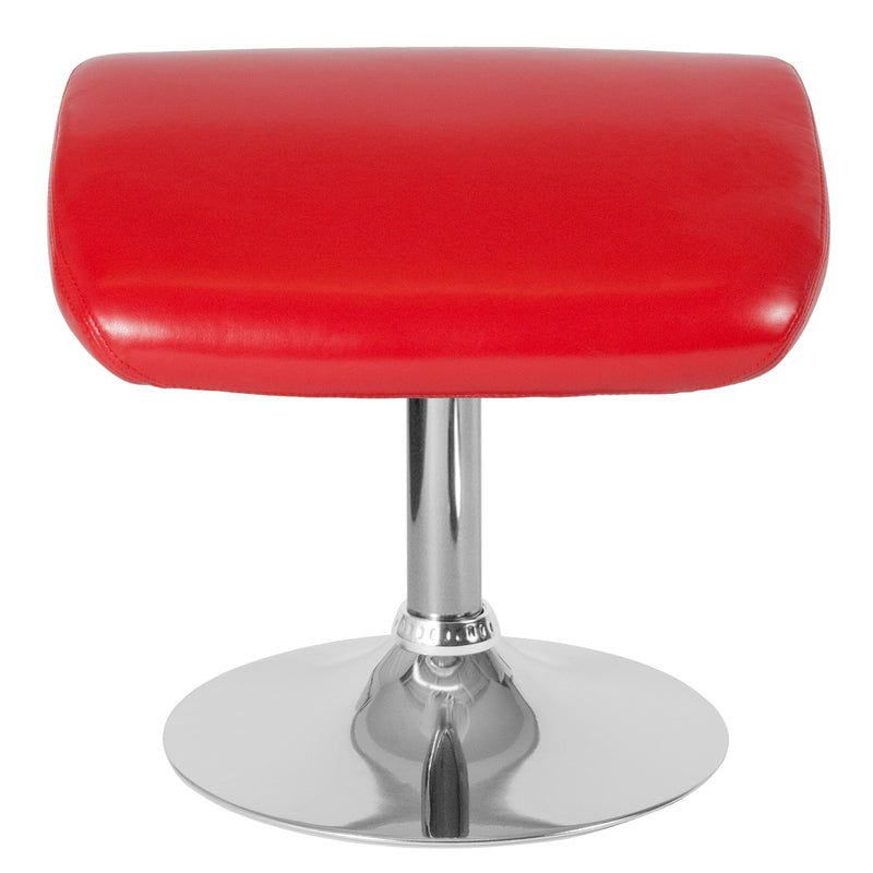 Egg Series Red LeatherSoft Ottoman