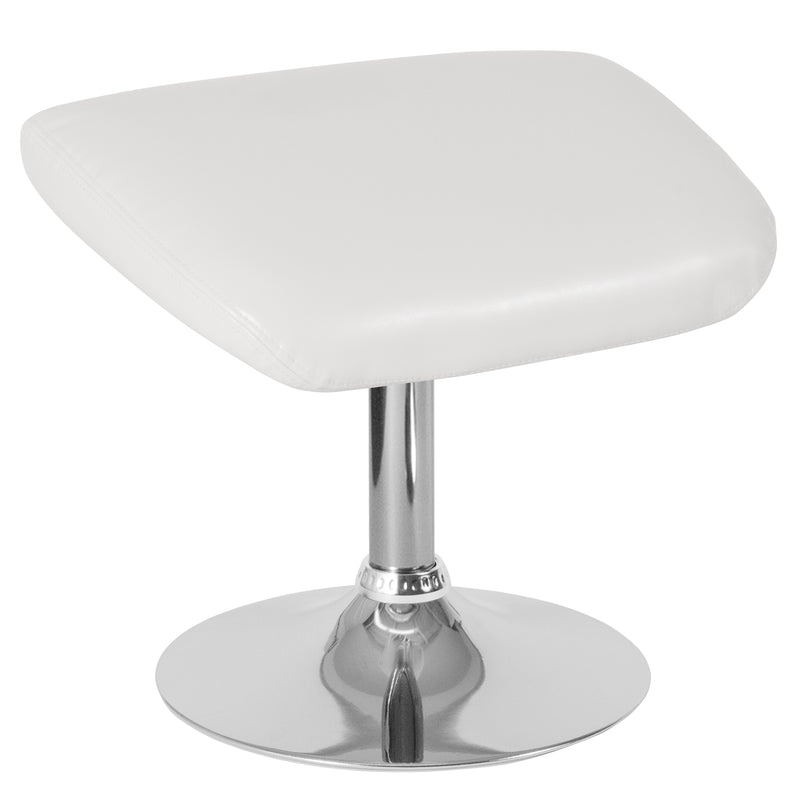 Egg Series White LeatherSoft Ottoman