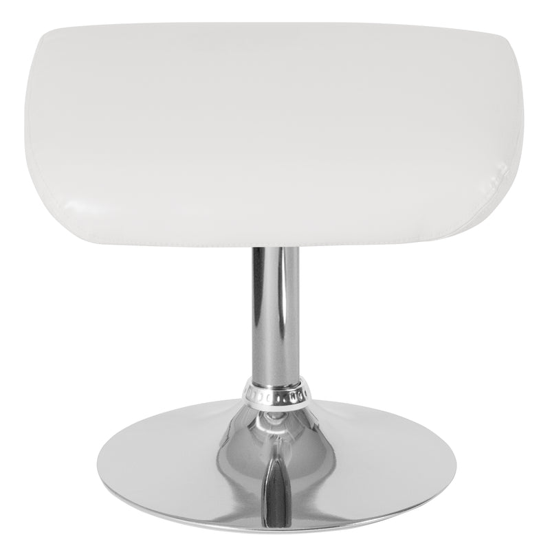 Egg Series White LeatherSoft Ottoman