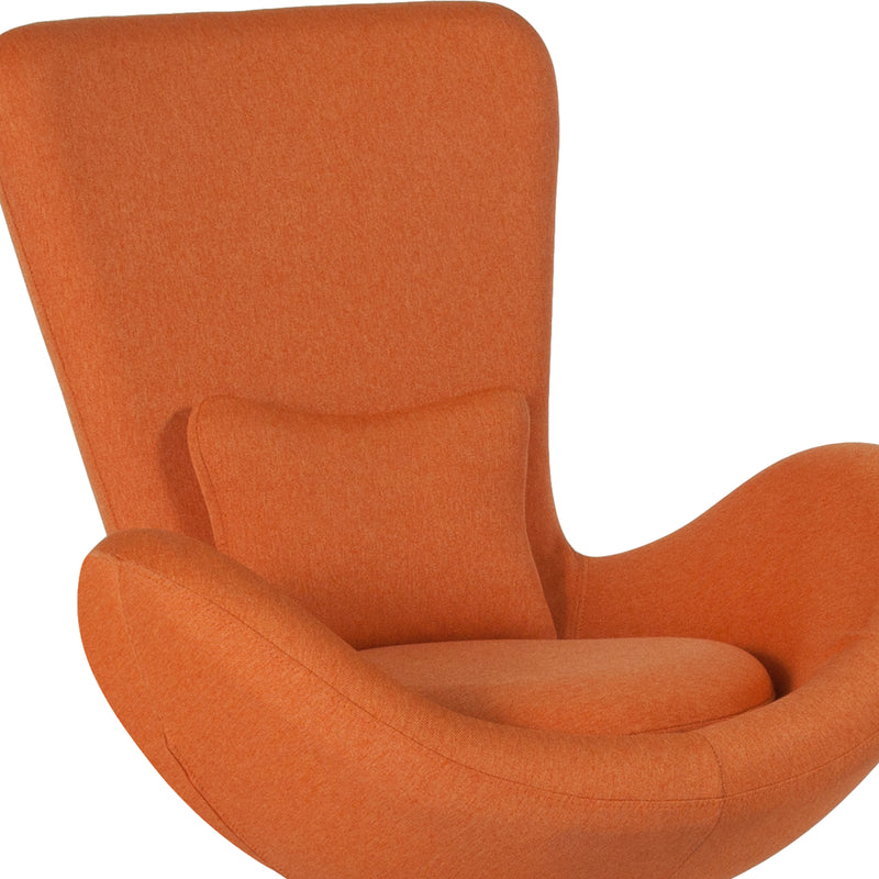 Egg Series Orange Fabric Side Reception Chair