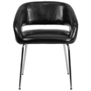 Fusion Series Contemporary Black LeatherSoft Side Reception Chair