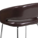 Fusion Series Contemporary Brown LeatherSoft Side Reception Chair