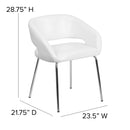 Fusion Series Contemporary White LeatherSoft Side Reception Chair