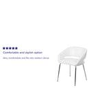 Fusion Series Contemporary White LeatherSoft Side Reception Chair