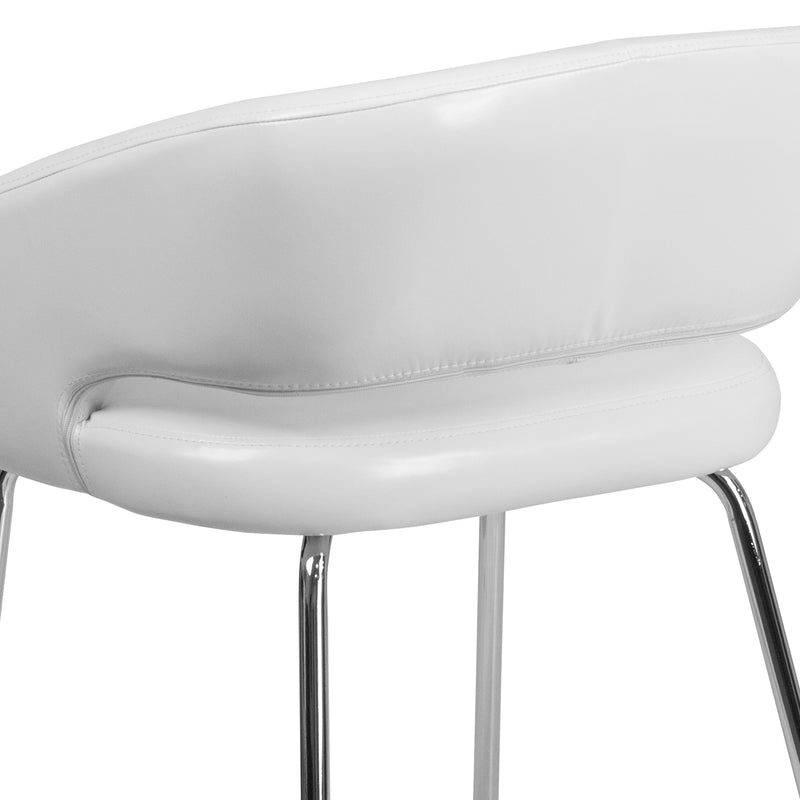 Fusion Series Contemporary White LeatherSoft Side Reception Chair