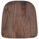 Rustic Walnut Wood Seat for Colorful Metal Chairs