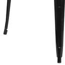 Commercial Grade 31.5" Square Black Metal Indoor-Outdoor Bar Height Table