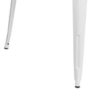 Commercial Grade 35.5" Square White Metal Indoor-Outdoor Table