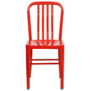 Commercial Grade Red Metal Indoor-Outdoor Chair