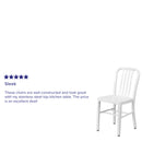 Commercial Grade White Metal Indoor-Outdoor Chair