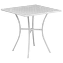 Commercial Grade Square Patio Table | Outdoor Steel Square Patio Table