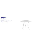 Commercial Grade Square Patio Table | Outdoor Steel Square Patio Table