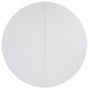 6-Foot Round Bi-Fold Granite White Plastic Banquet and Event Folding Table with Carrying Handle