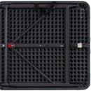 4-Foot Height Adjustable Bi-Fold Dark Gray Plastic Folding Table with Carrying Handle