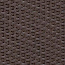 4 Piece Outdoor Faux Rattan Chair, Sofa and Table Set in Chocolate Brown