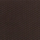 Chocolate Brown Faux Rattan Loveseat with All-Weather Beige Cushions