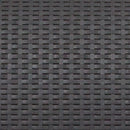 Dark Gray Faux Rattan Sofa with All-Weather Light Gray Cushions