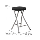 Foldable Stool with Black Plastic Seat and Titanium Gray Frame