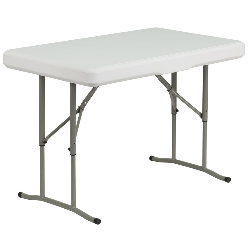 3 Piece Portable Plastic Folding Bench and Table Set