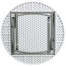 4-Foot Round Granite White Plastic Folding Table