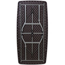 5.62-Foot Brown Rattan Indoor-Outdoor Plastic Folding Table with Umbrella Hole