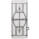 6-Foot Bi-Fold Granite White Plastic Banquet and Event Folding Table with Carrying Handle