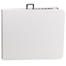 6-Foot Bi-Fold Granite White Plastic Banquet and Event Folding Table with Carrying Handle