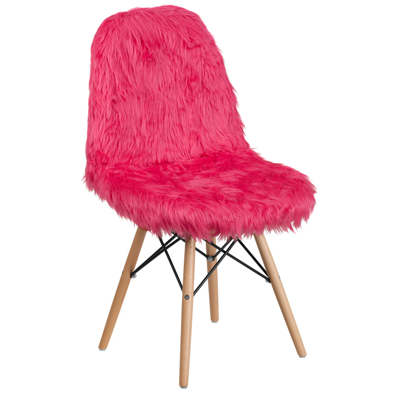 Shaggy Dog Hot Pink Accent Chair