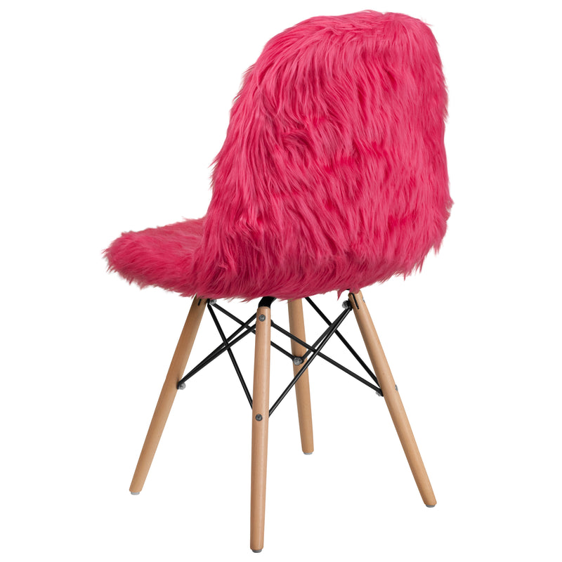 Shaggy Dog Hot Pink Accent Chair